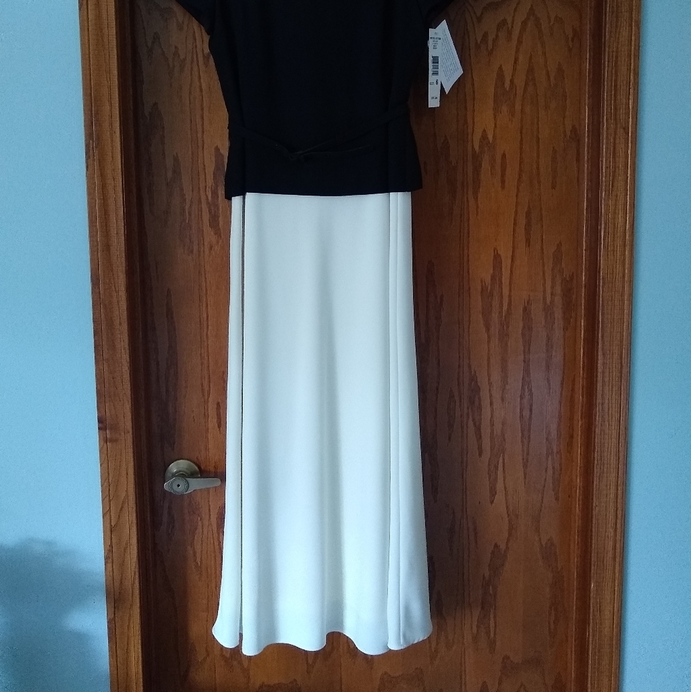 Black and Winter White long dress